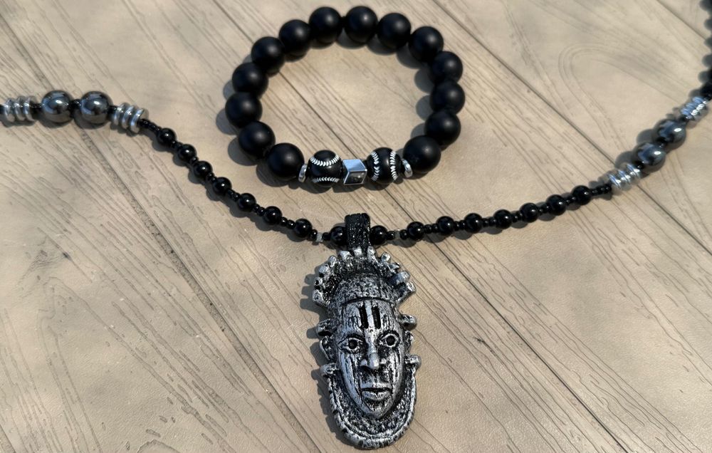 Set hand-made bratara/lant Africa