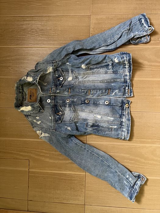 Накъсано дънково яке New Yorker