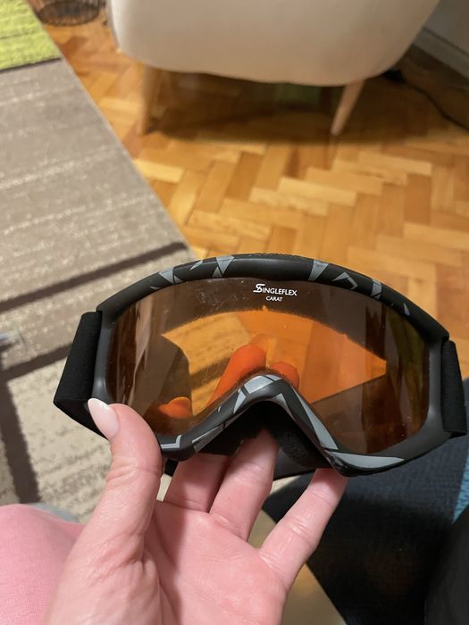 Детска ски каска Alpina и ски очила