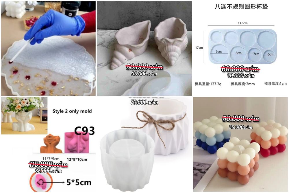 Arzon narxlarda Silikon qoliplar, Resin art, smola qoliplar