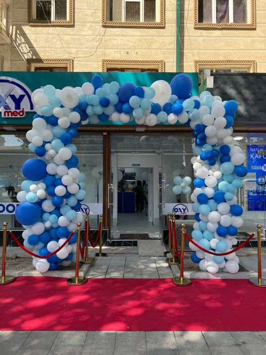 Оформление шарами для открытия.