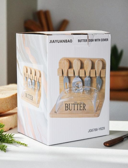 Saryog' idish nabor 4 ta pichoqli Маслёнка набор с 4 ножами