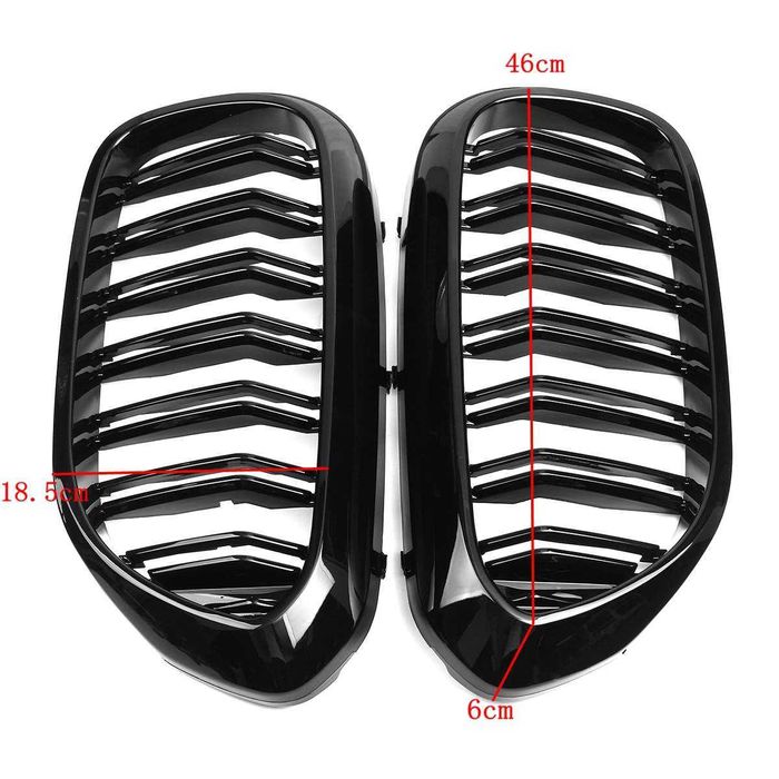 Grile Nari Duble M BMW Seria 5 G30 G31 G38 Negru Lucios, Grila Dubla