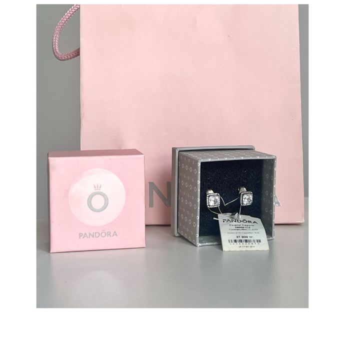 Pandora оригинал новые серьги женские сережки пандора