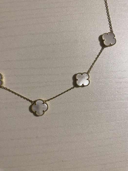 Златно колие 14 карата по модел Van cleef злато  / златен синджир