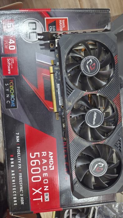 Продам видеокарту asrock rx5600xt phantom  6gb