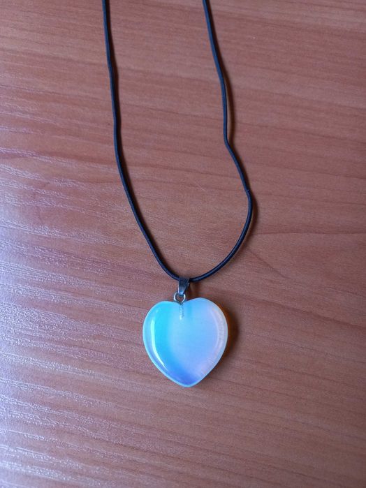 Колие Сърце Лунен камък