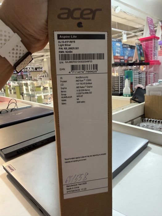 Ноутбук новый Aser Aspire lite 15