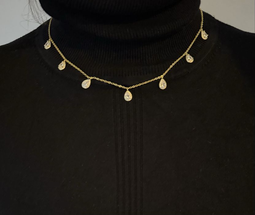 Colier Argint suflat cu Aur