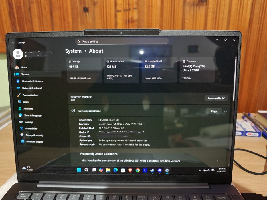“Lenovo Yoga Slim 7 OLED 120Hz | Ultra 7 258V | 32GB RAM 2г гаранция