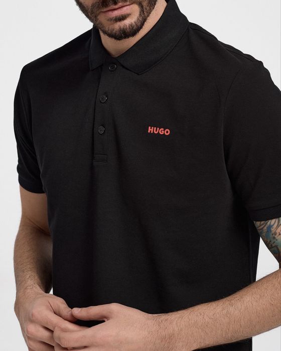 Тениска с яка HUGO