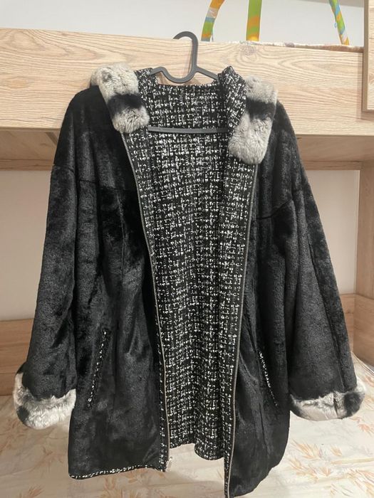 Куртка кожанная с норкой