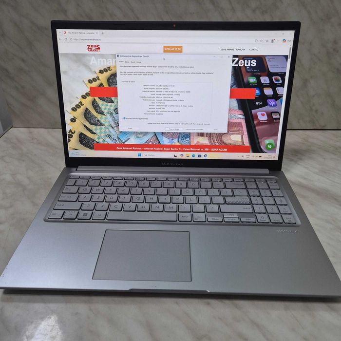 Laptop Asus Vivobook X1504ZA 15inch Intel i3 gen 12 / 8gb / 512gb cu incarcator Zeus Amanet Rahova 35639