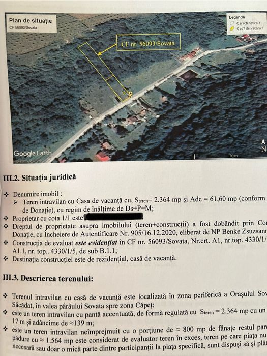 Teren intravilan și casă de vacanță în Sovata