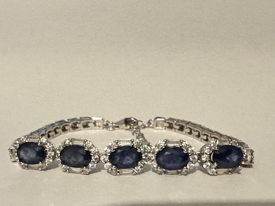 Bratara tennis superba safire naturale 4 ct