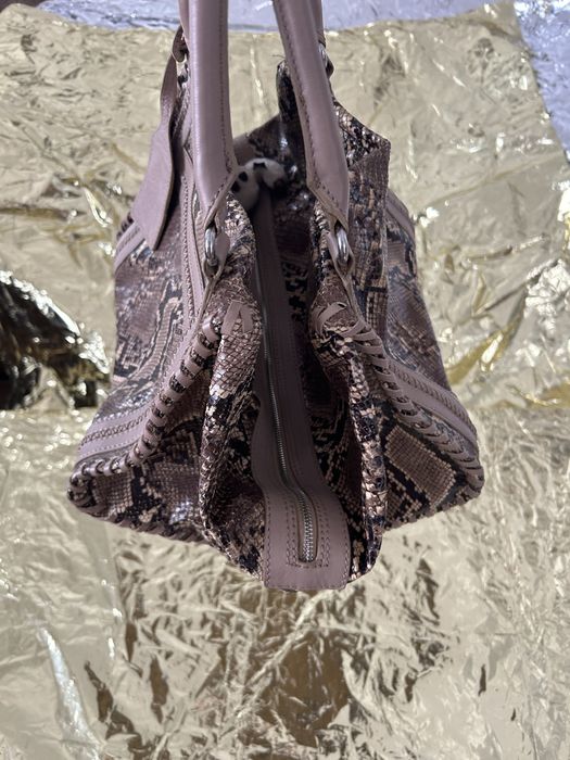 Geanta Zara din piele naturala si piele de sarpe,premium