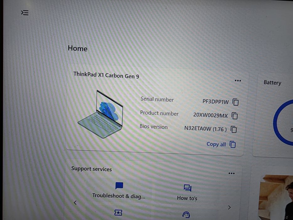 Laptop Lenovo ThinkPad X1 Carbon Gen 9 i5-1135G7 16Gb DDR4 512Gb NVMe