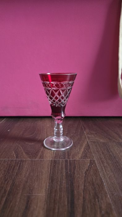 Set pahare cristal rubin