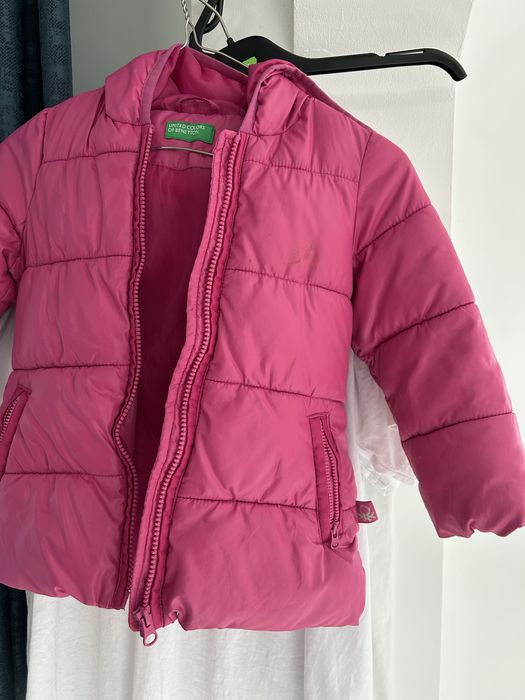 Geaca roz Benetton 2-4ani