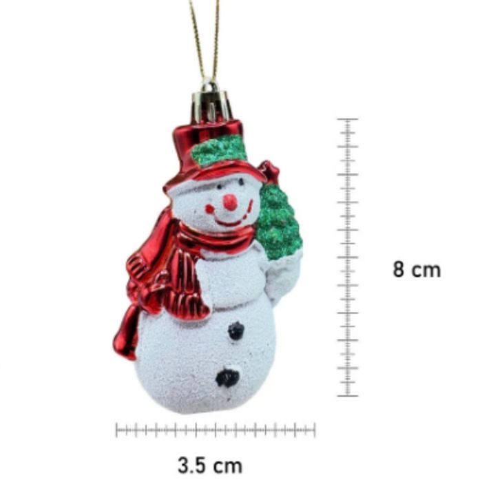 Коледен комплект украса 8 броя – Червени и бели висулки  Premium Colle