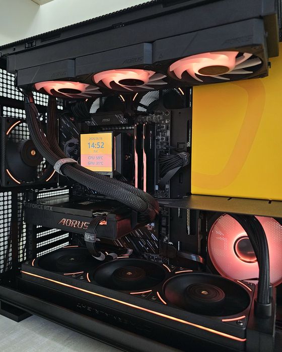 монстр ПК Ryzen 9 9950x3d, 5080, 64GB DDR5, 2TB SSD, 1000W, Geometric