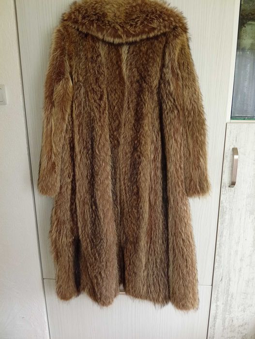 Haină vintage lungă de blană naturală