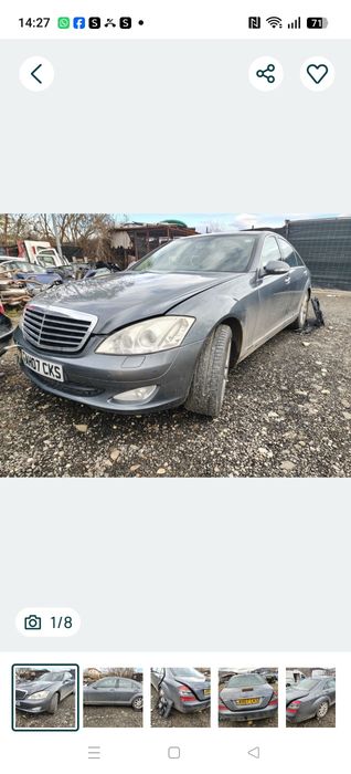 Piese volan airbag scune ușa aripa capota bara portbagaj cutie viteze faruri radiatoare fuzeta cardan stopuri toba ecu modul Mercedes s classe w221