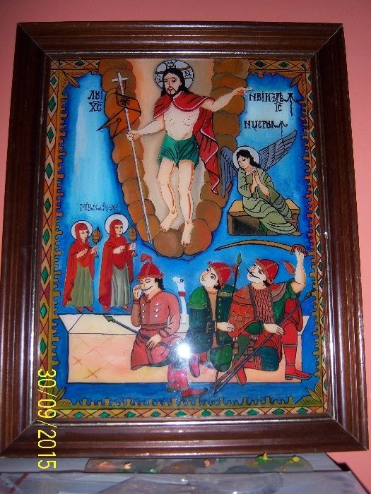 Icoana  (ulei pe sticla)nedatata