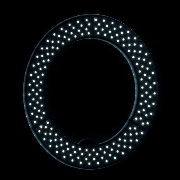 LED лампа Ring 10" - 8W - бяла/черна