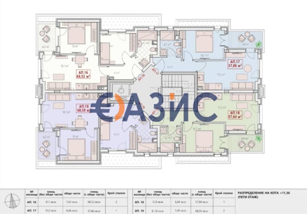 Продава се Двустаен апартамент в к.к. Слънчев бряг - 62 кв.м за 905 €/кв.м - Снимка #13