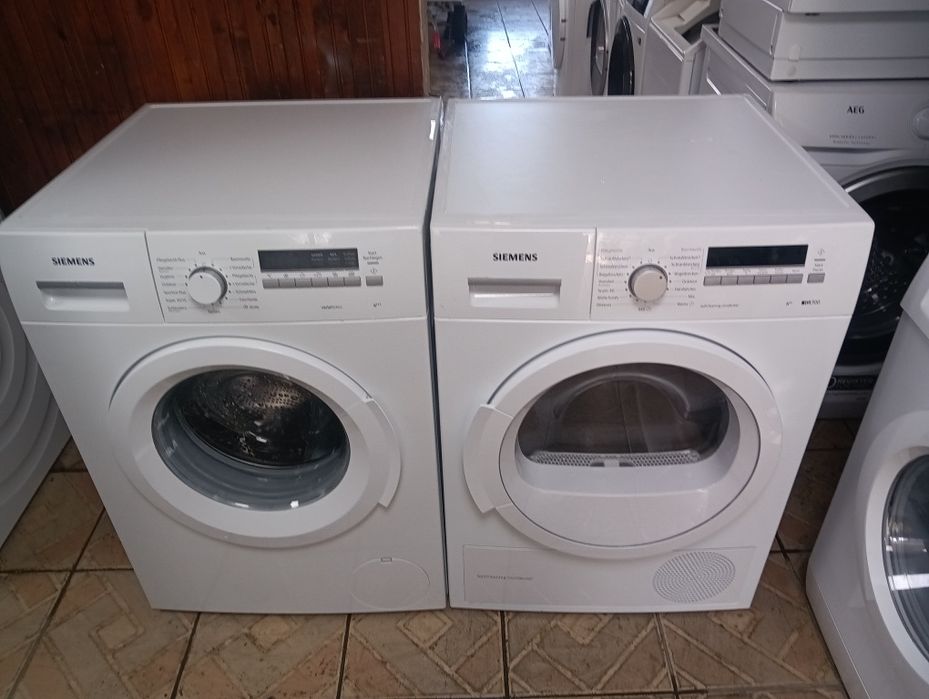 Комплект пералня и сушилня с термопомпа СименсSiemens А+++ 8кгГаранция