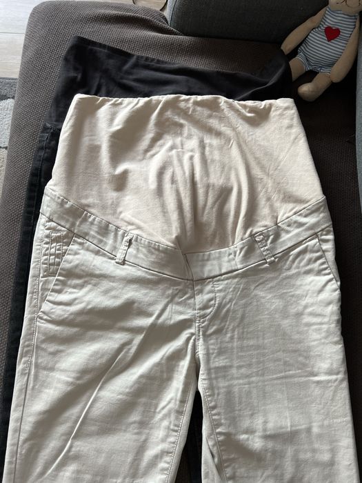 Lot pantaloni gravide H&M mărimea 34 crem ceilalti negrii/gri tot 34