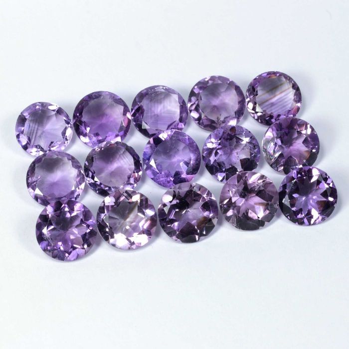 Аметист - полускъпоценния камък, лот от 15