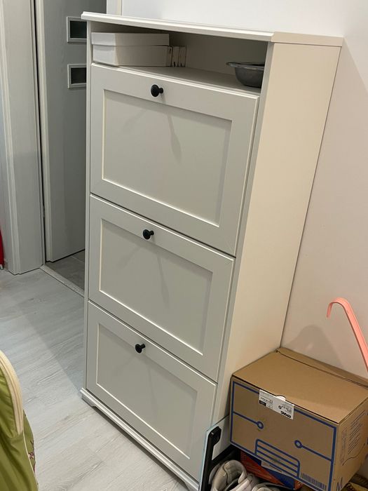 Ikea pantofar pantofi 3 compartimente alb aprox 15perechi