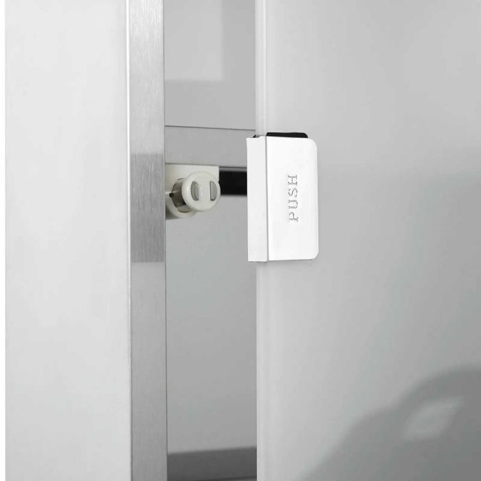 HOMCOM  Шкаф за лекарства с ключалка от неръждаема стомана