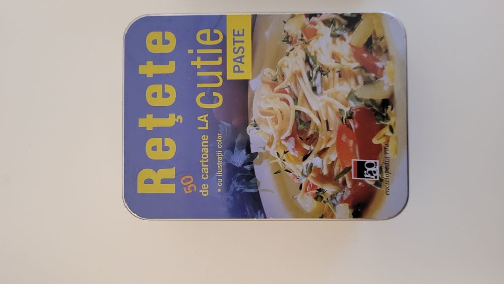 Rețete la cutie 50 de cartonase PASTE WOC TORTURI SI PRAJITUR ed. RAO