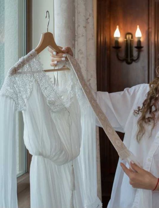 Rochie de mireasa din matase naturala