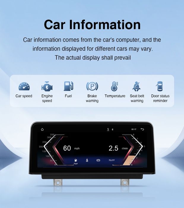 Display Navigatie Mare NBT  Carplay BMW F30 F31  F34 F32  F33 F36 Seria 3 Seria 4 Plug& Play