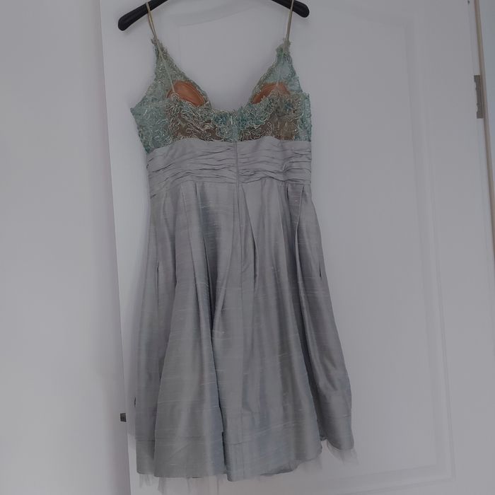 Rochie ocazie bleu matase naturala