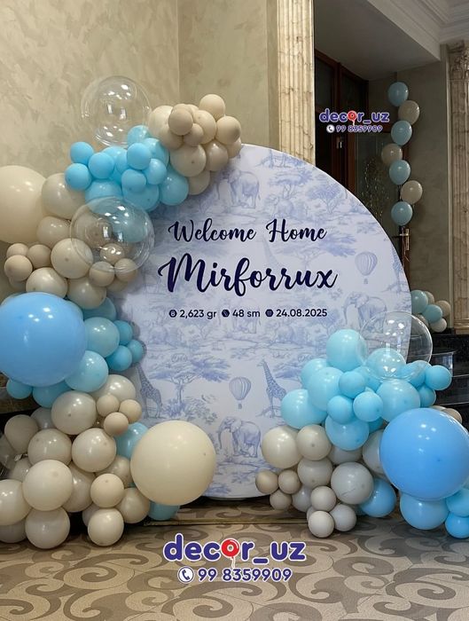 Shar bezaklar  beshik toy tugulgan kunlar uchun