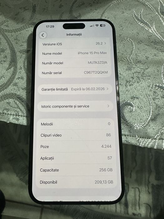 Iphone 15 pro max /garantie