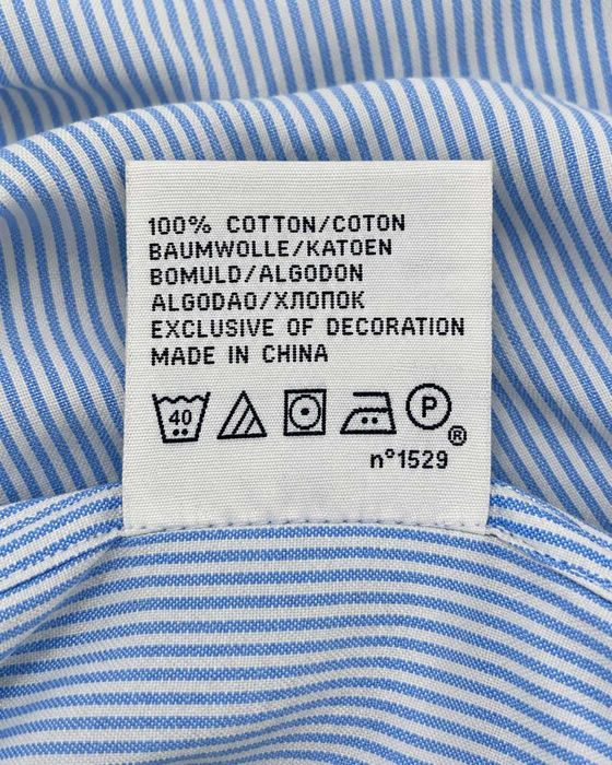 Polo Ralph Lauren cămașă bărbați Slim Fit albastru alb în dungi 100% bumbac mărimea XL