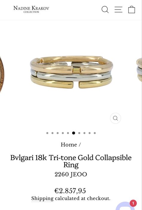Bulgari Collapsible 18k пръстен