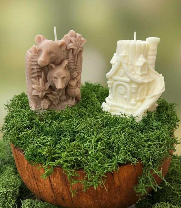 Масивно дърво с ароматни свещи