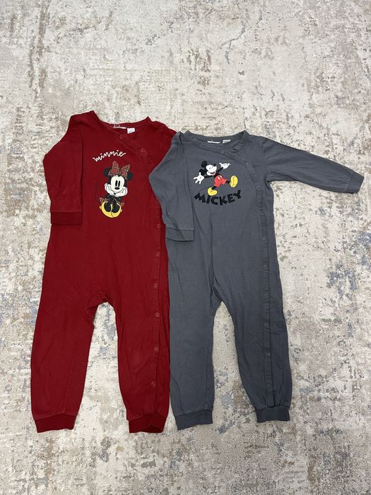 Salopete cu capse Mickey si Minnie 92cm