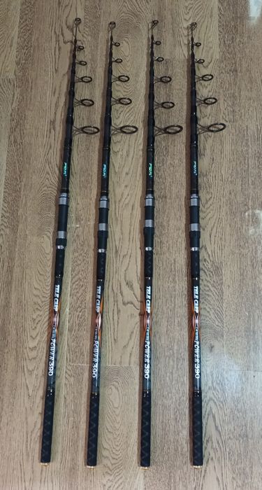 SET 4 Lansete Telescopice FL TELE CARP POWER 3.90m PRO FL 160 - 360G