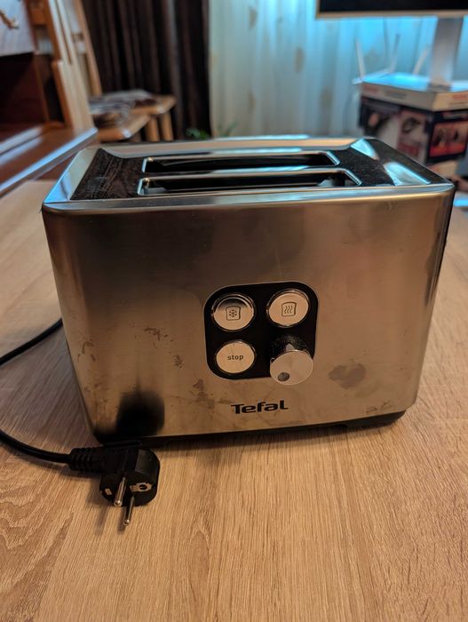 Prajitor de paine Tefal TT420D30, 900W, Functie de dezghetare si reincalzire, 7 niveluri, Inox/Negru