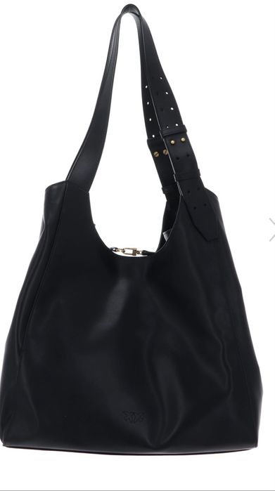Чанта Pinko Tote Classic Belt Nero - Antique Gold