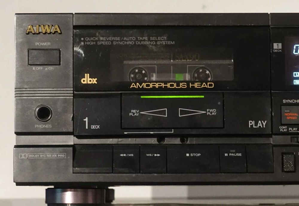 Aiwa AD-WX808 DBX Cassette Deck Amorphous heads,-revizuit,Top