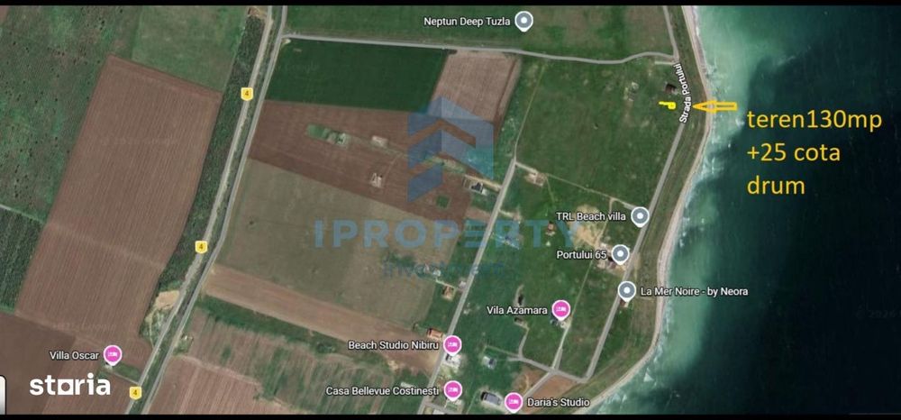 Costinesti - Nibiru | Curent + put apa + canalizare  | 100m de Plaja